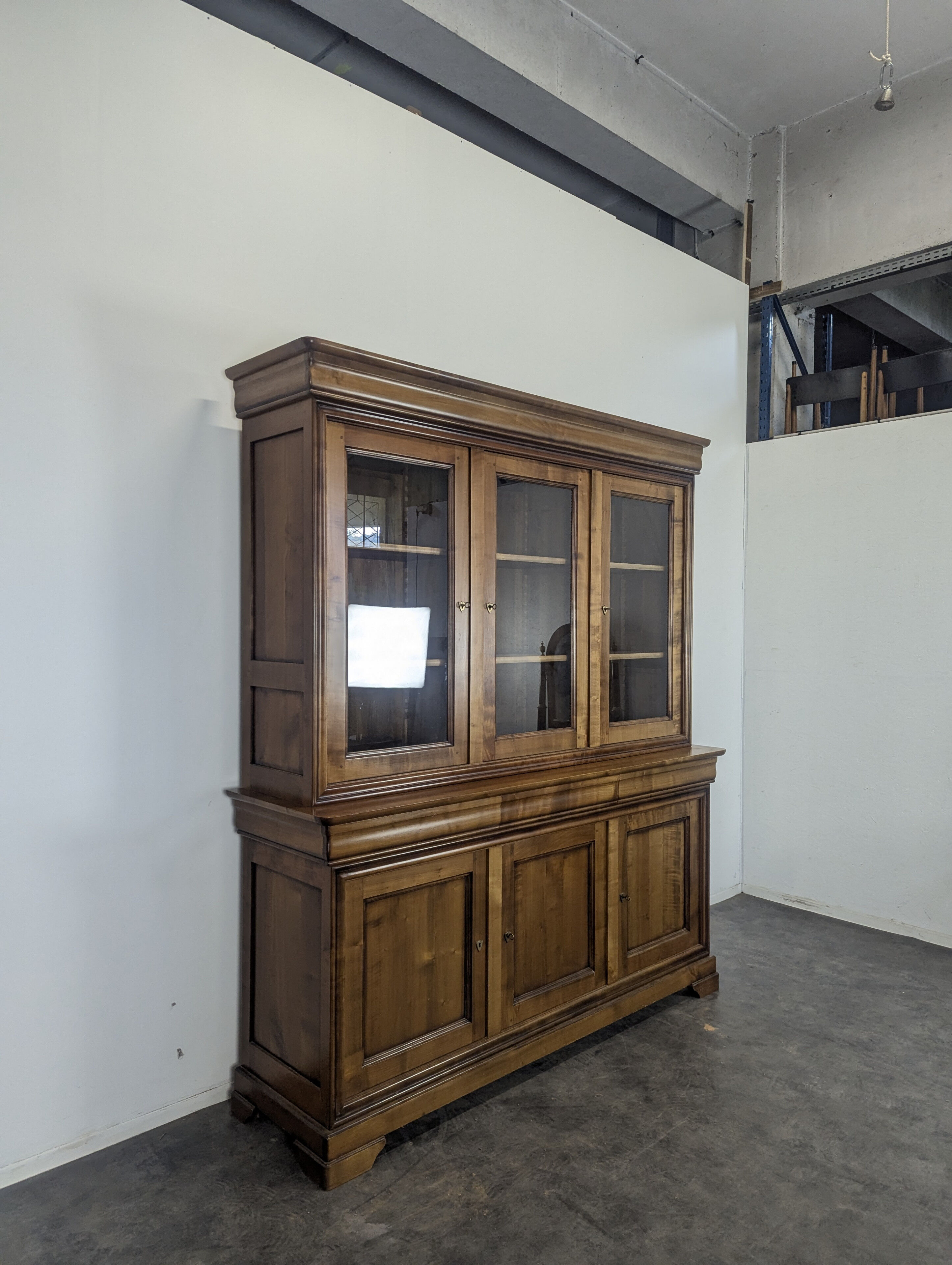 Louis Philippe style bookcase in cherry wood