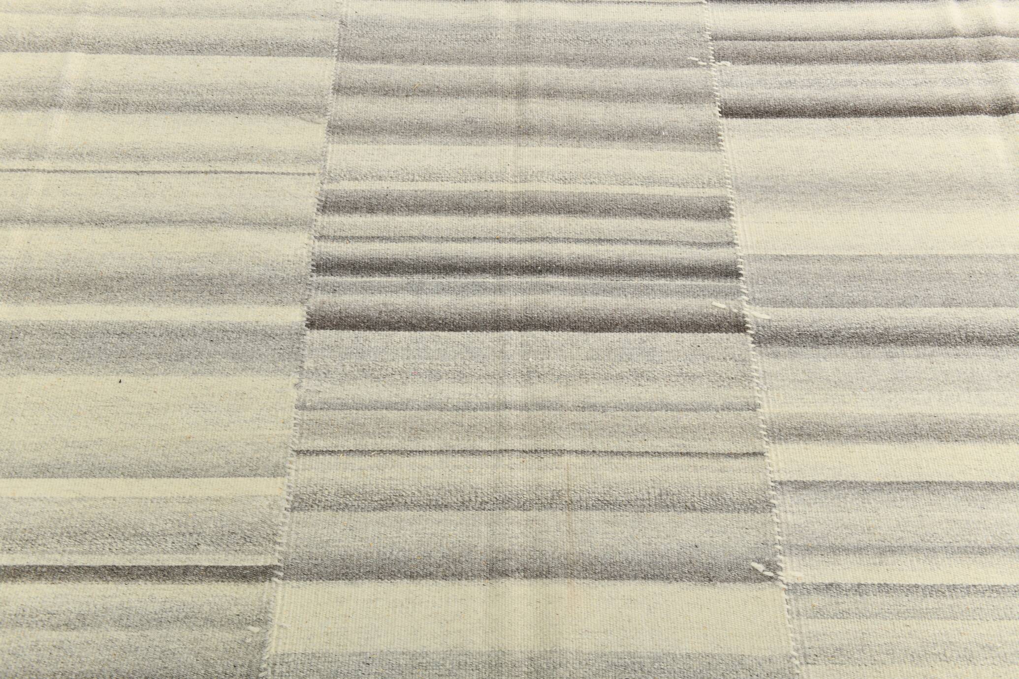Mid Century Modern Large Vintage Kilim Rug, 307x396Cm