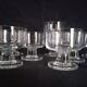 Set of 10 Art Deco crystal footed bowls.