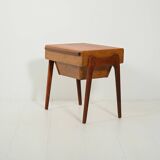 Scandinavian Sewing Table in Teak and Oak