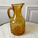 Amber glass decanter 70s