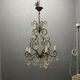 Wrought Iron Murano Glass Chandelier 1950’s 