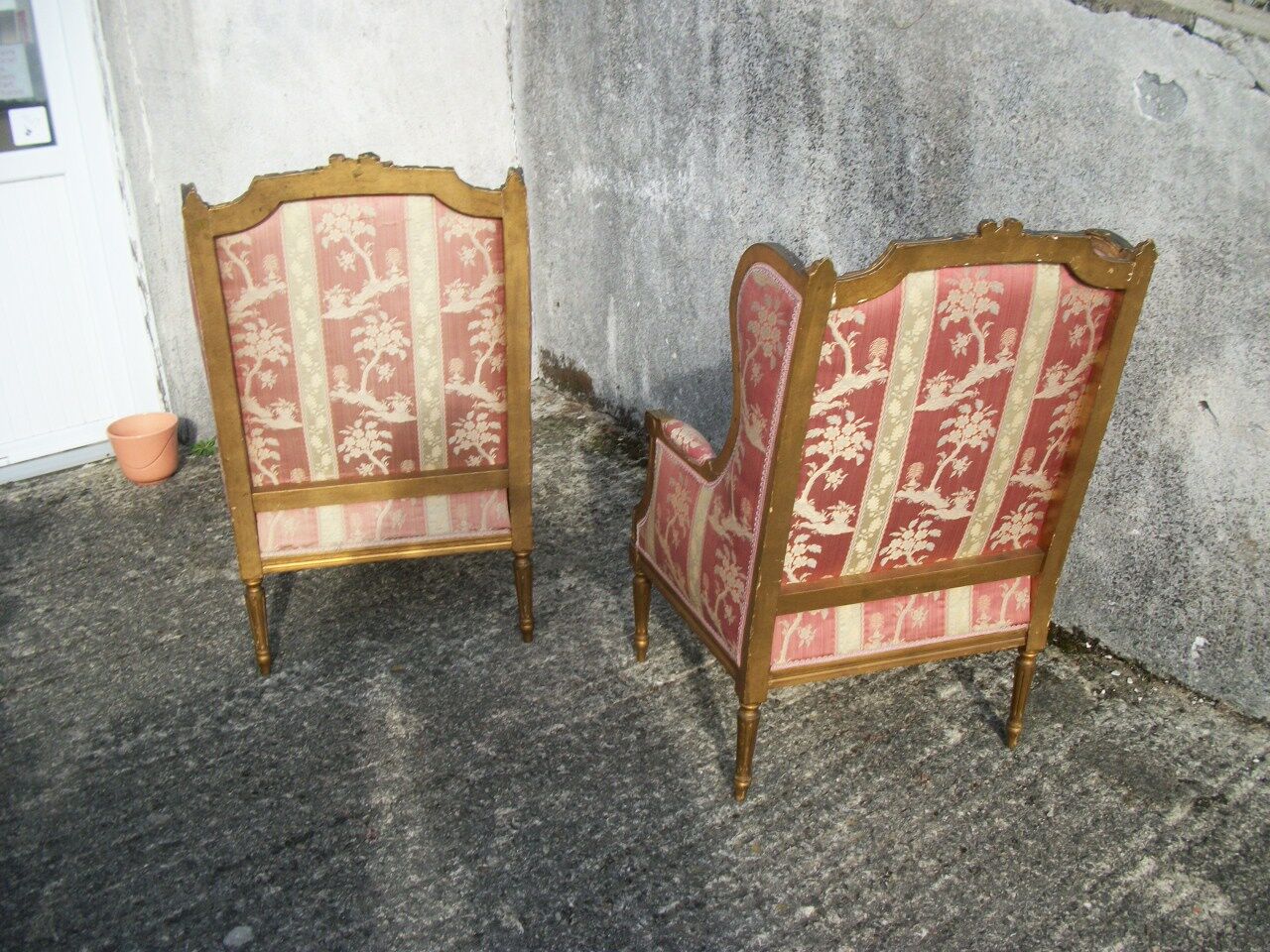 Pair of shepherdess armchairs
