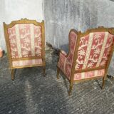 Pair of shepherdess armchairs