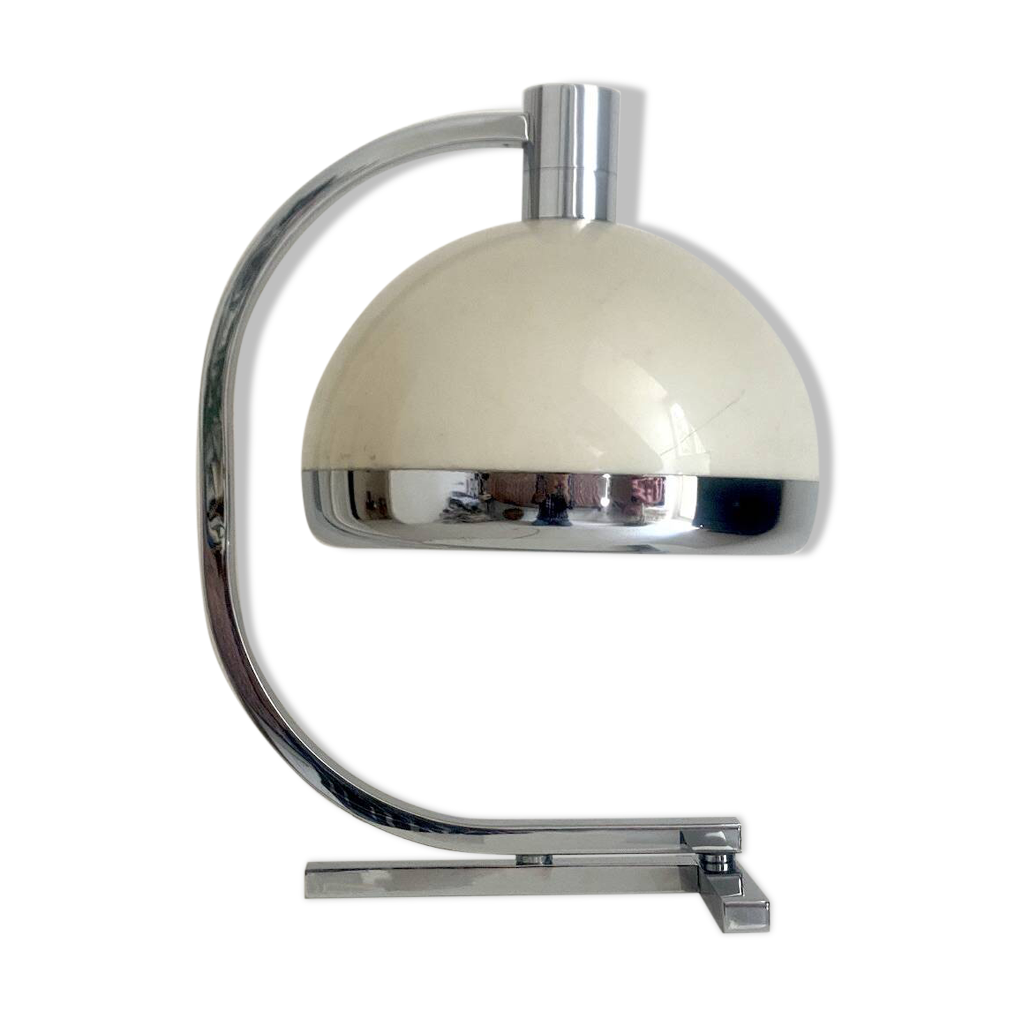 Chrome and plexiglass lamp designed by Franco Albini, Italy 1970s.