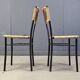 Chaises de salle à manger vintage en osier, années 1980 - lot de 4