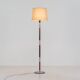 Rosewood & aluminium floor lamp