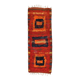 Tapis marocain fait main 100 % laine, rouge et orange, 4 x 11, 128 x 346 cm