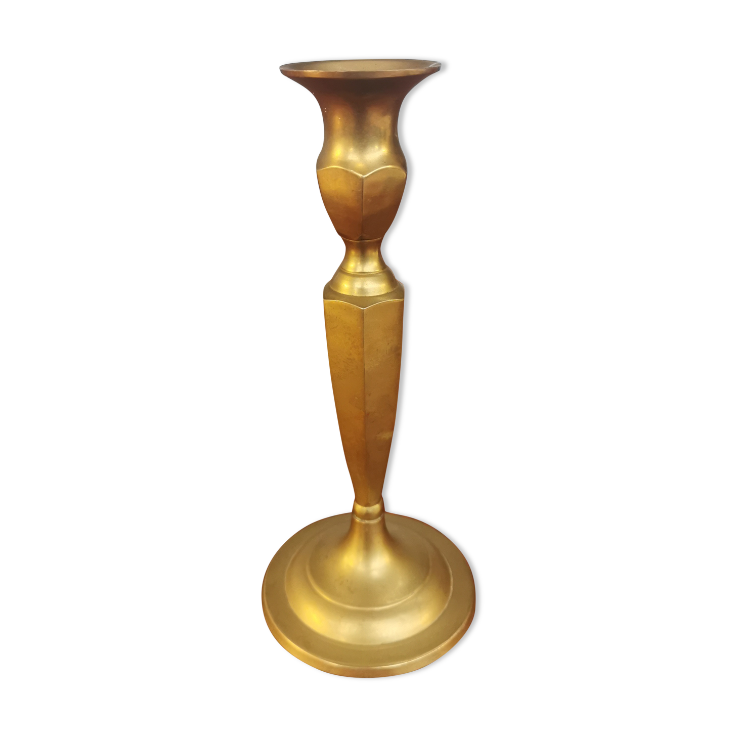 Antique brass candle holder