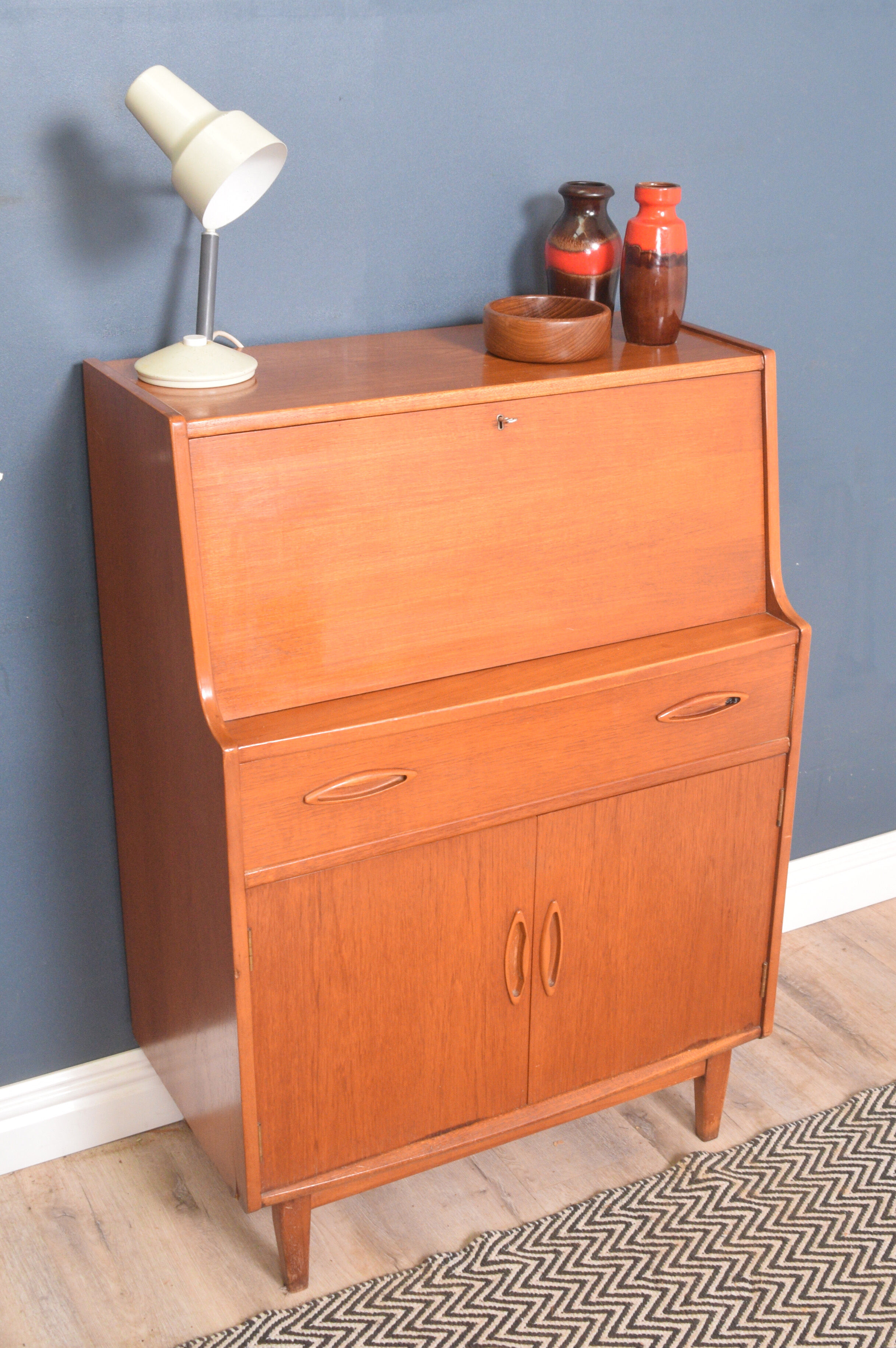 Restored Teak 1960s Jentique Bureau Desk