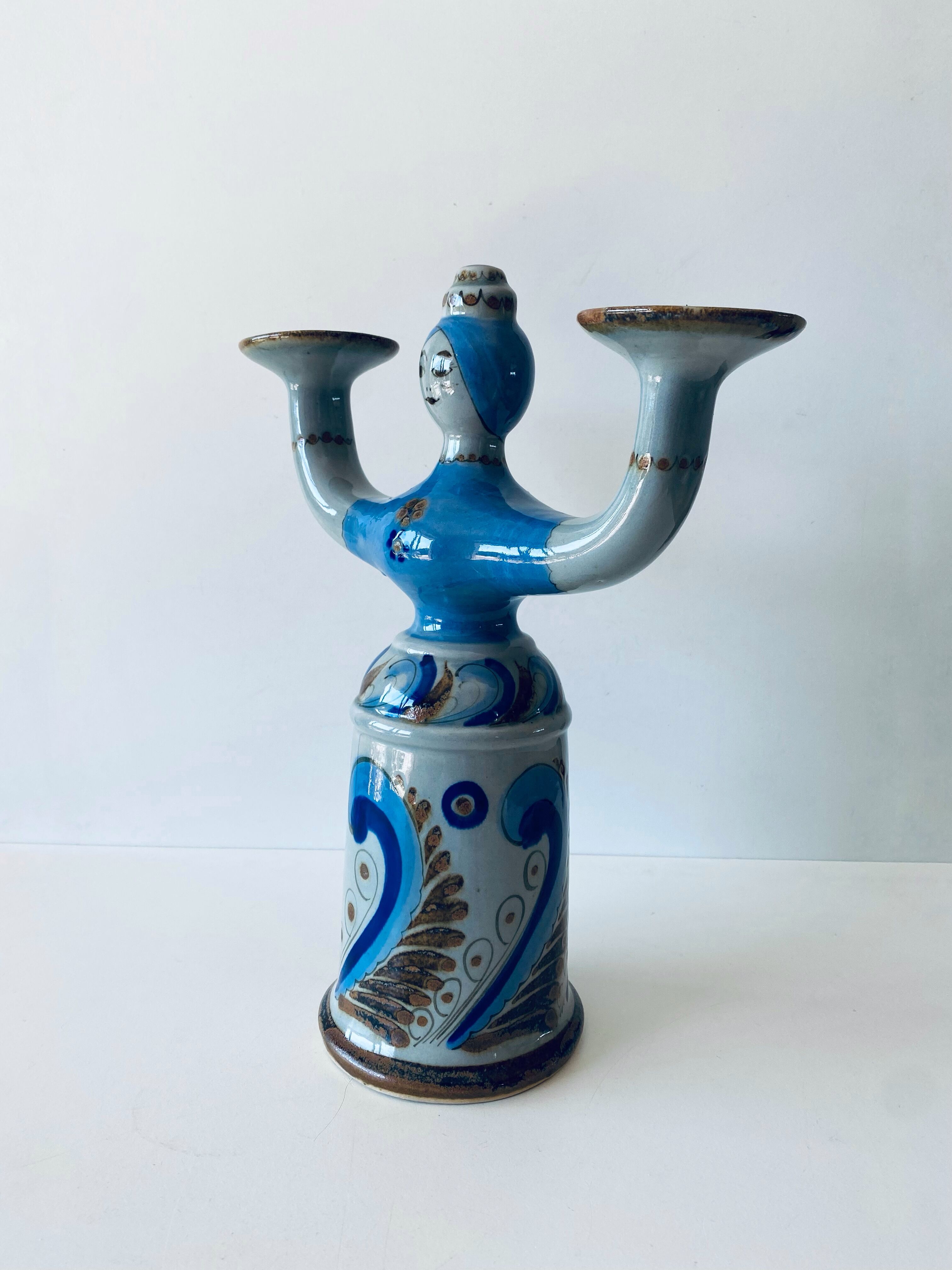 Mexican ceramic candle holder