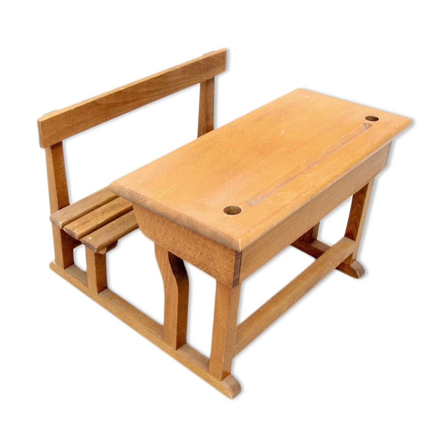 Miniature wooden desk for dolls