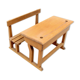 Miniature wooden desk for dolls