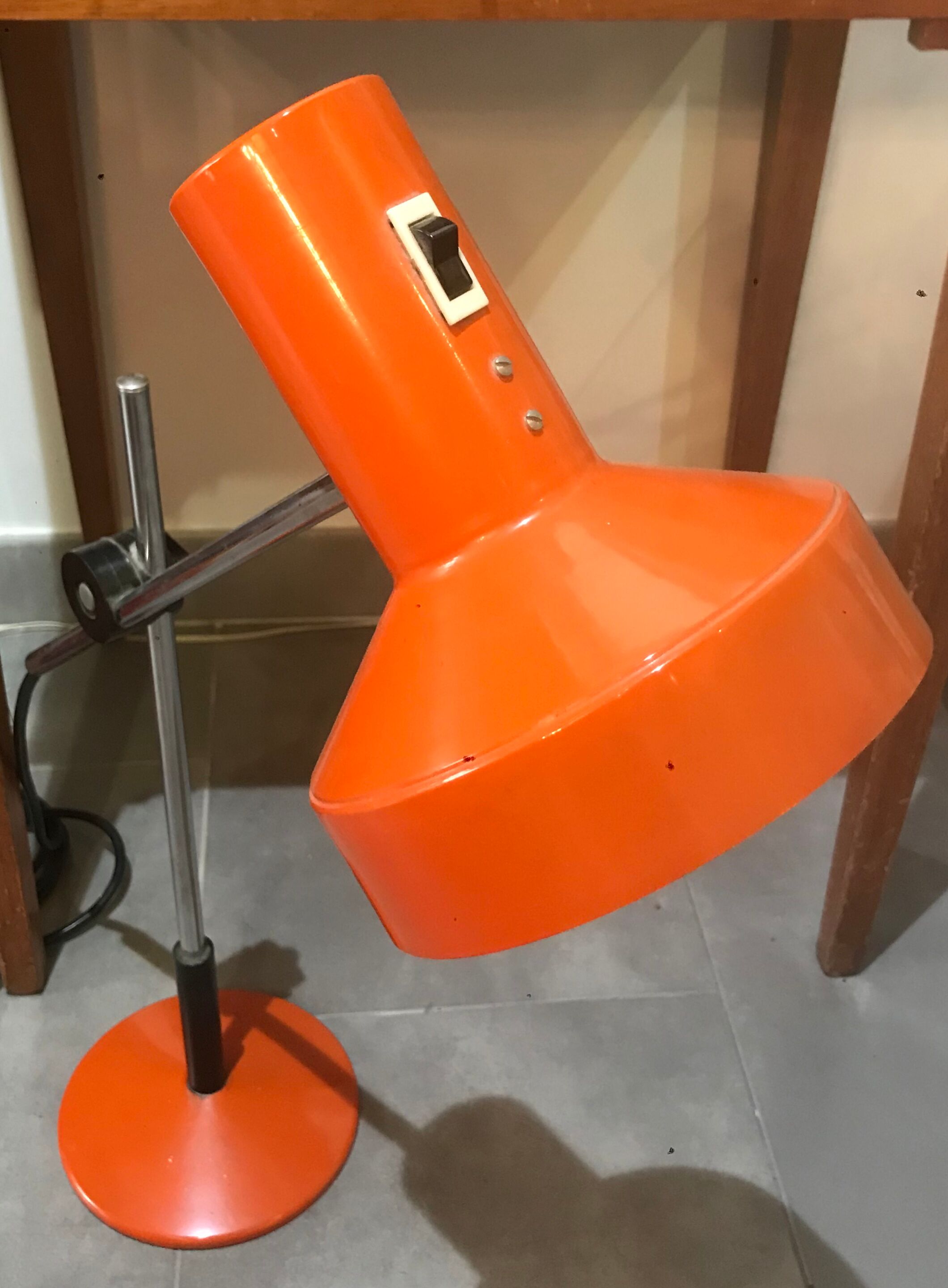 Orange vintage lamp