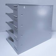 Industrial lacquered metal shelf, 1990s design