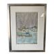 Tableau Marine. Original pastel signed by Henri Reiter. Port Normandie.