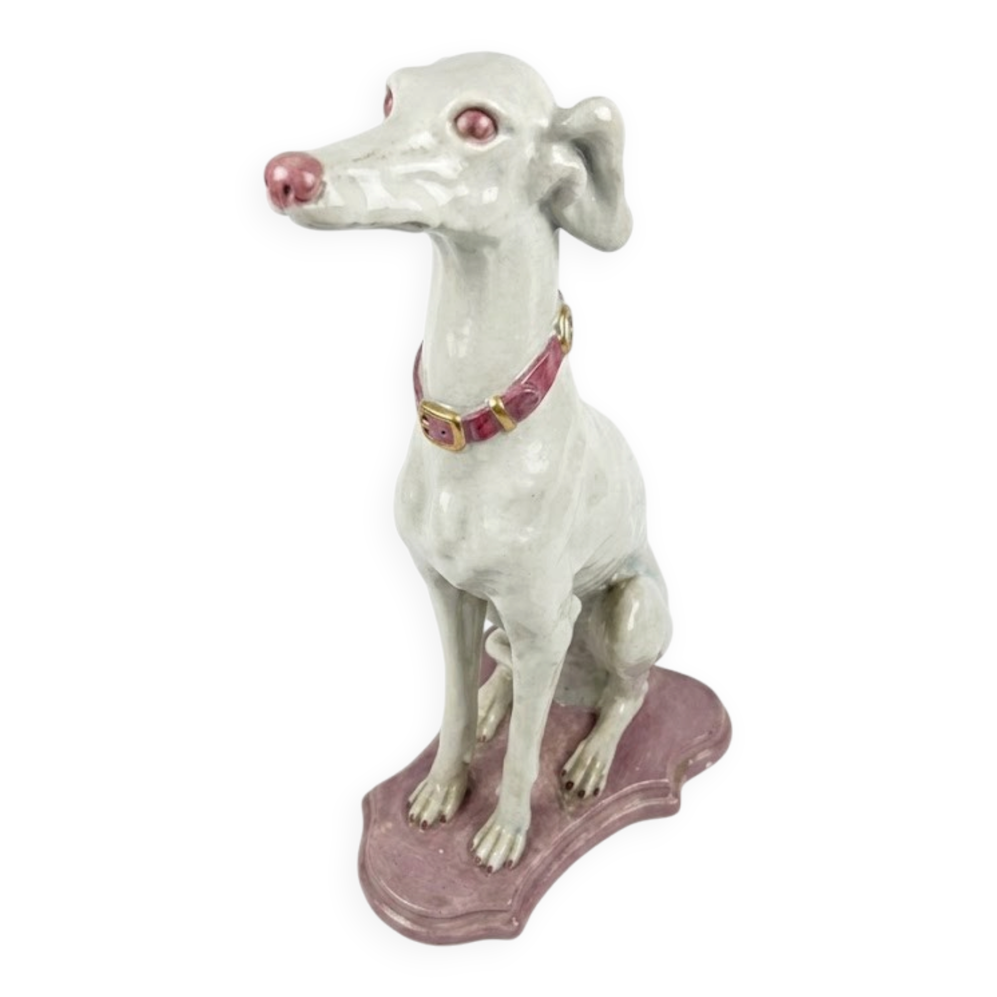 Large Sitting Greyhound Statue in Concrete / Cement - Garden Decoration or