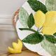 Plat à biscuits barbotine décor citrons