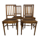Set of four Louis XVI style chairs in carved wood.
