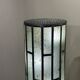 Architectural stained glass floor lamp