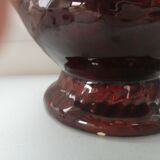 Brown vase with handle Vallauris