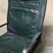 LOOP office chair – Pierluigi Molinari, 1992 – dark green leather