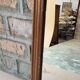 Ancien miroir en teck birman