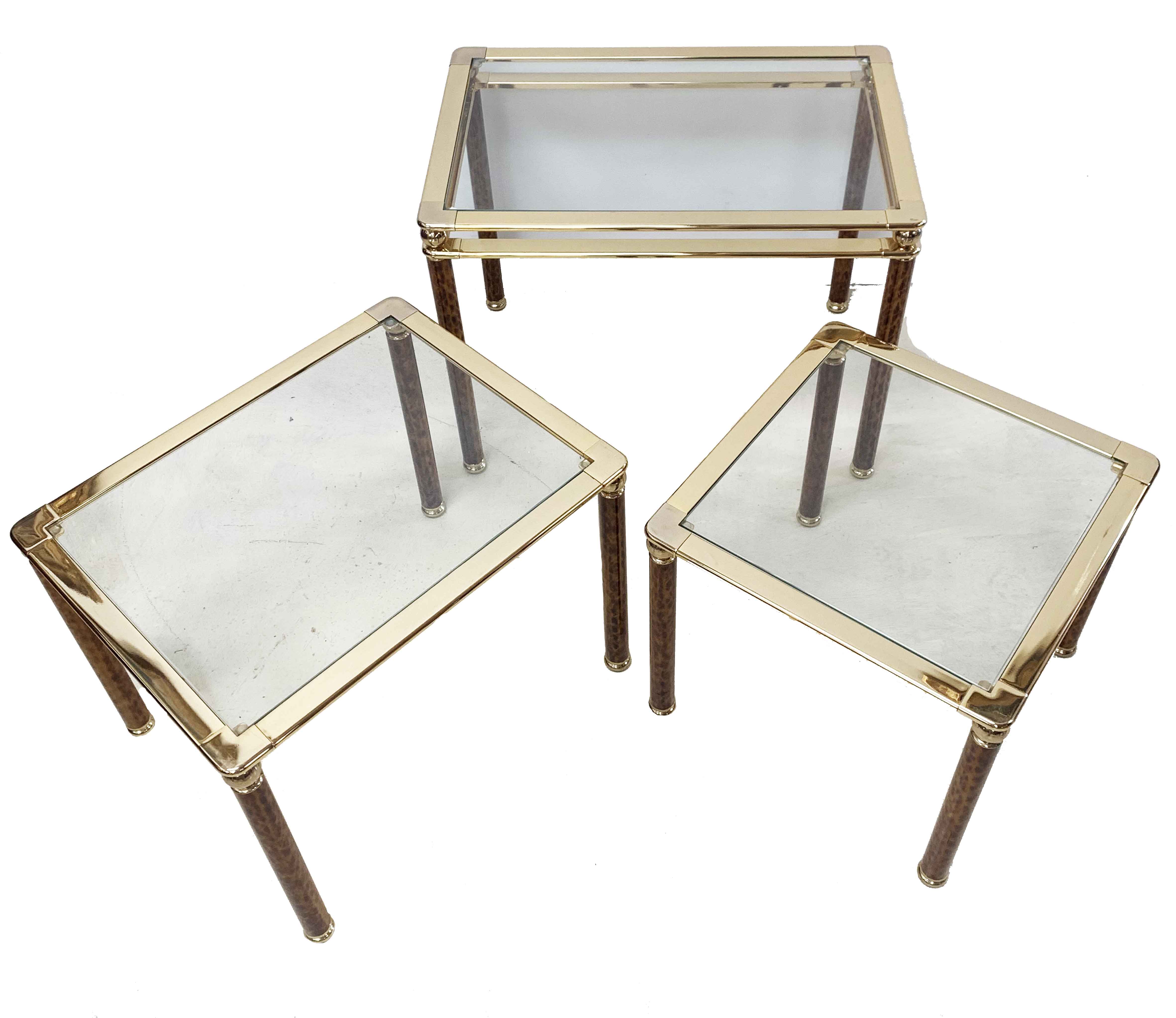 Lancel brass and scales nesting tables
