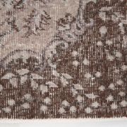 Brown floral turkish area rug, 208x115cm