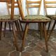 Lot of six vintage chairs feet compass
