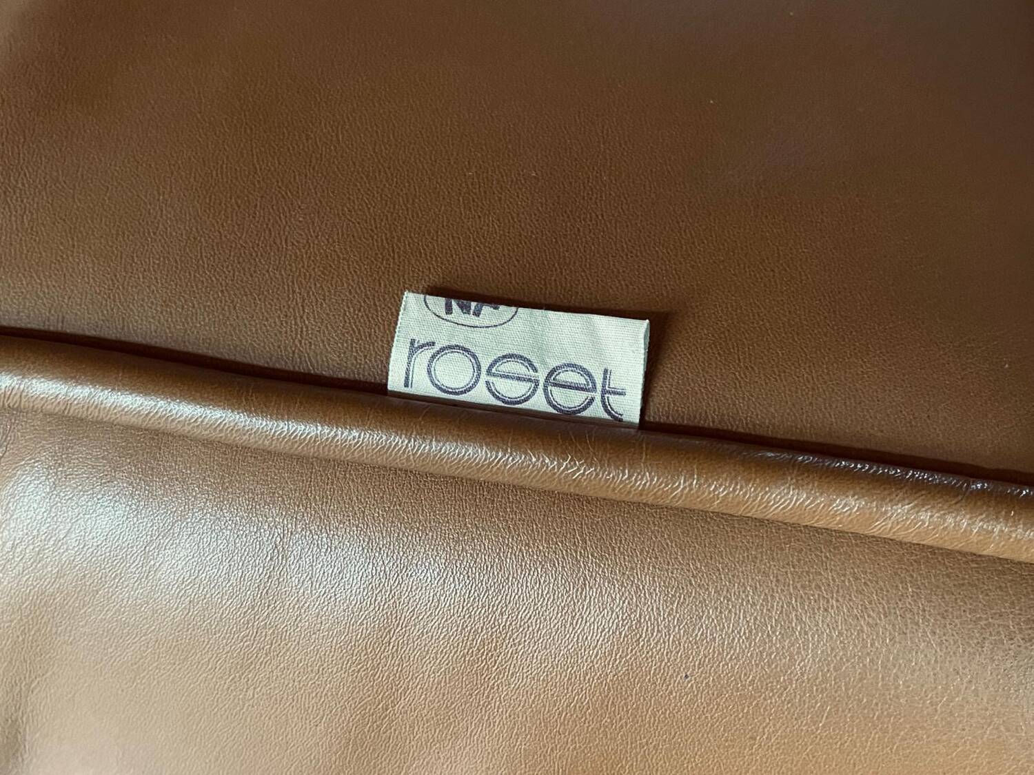 2-seater leather canapé by Ligne Roset, model Anais, vintage 1980s.