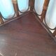 Rattan corner wall shelf