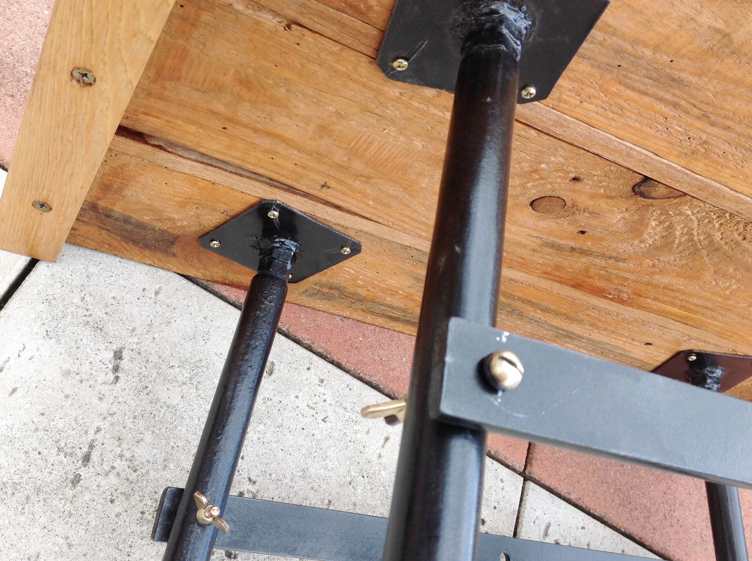 Wooden and metal side table industrial style 6070s