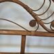 Peacock headboard in rattan Bamboo vintage 1970s