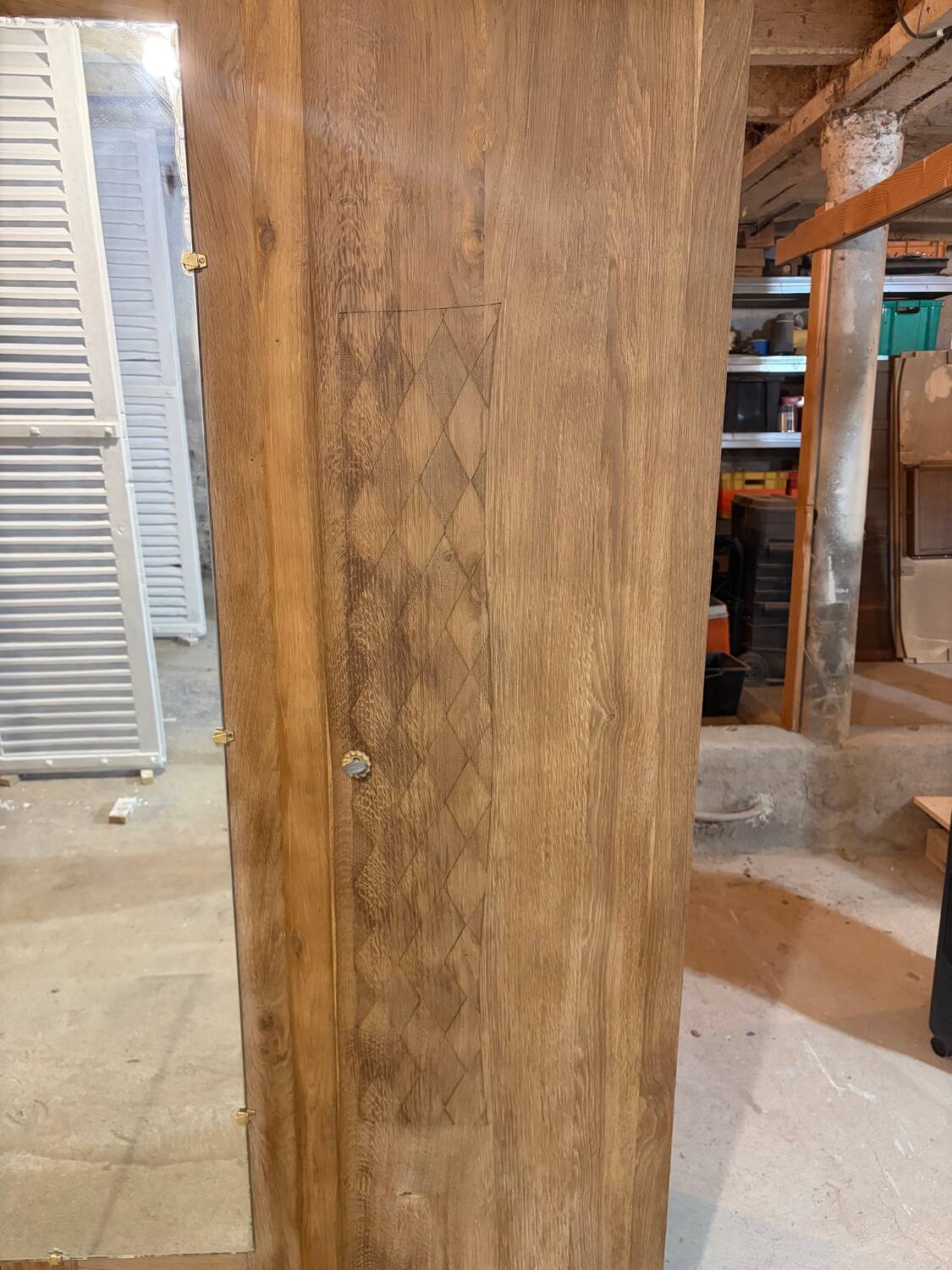 Art Deco Parisian wardrobe in natural wood