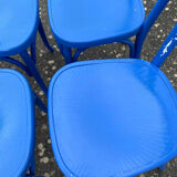 Set de 4 chaises bistrot bleues