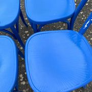 Set of 4 blue bistro chairs