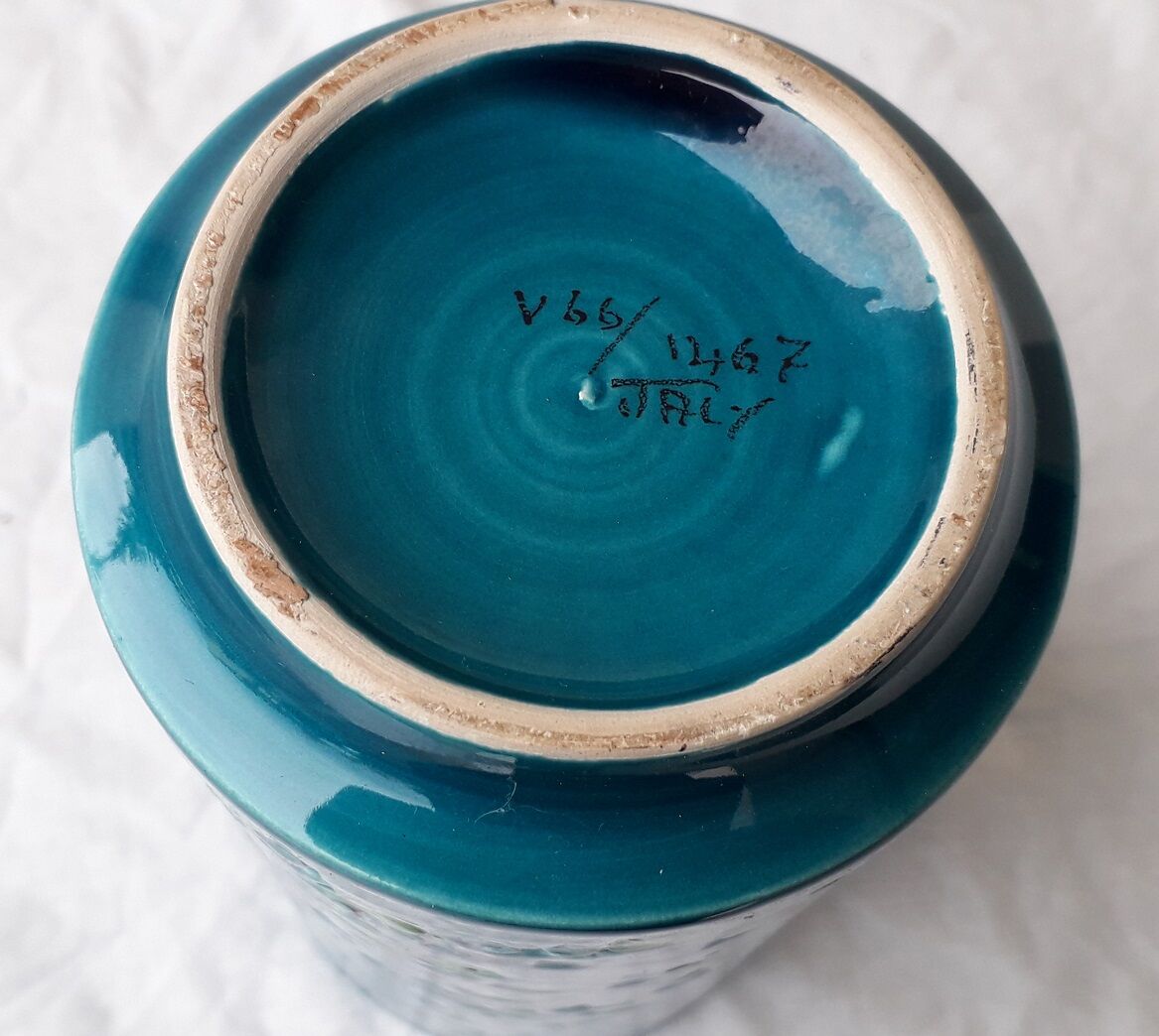 Blue ceramic vase
