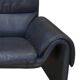 High-end black leather sofa, luxury De Sede sofa
