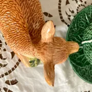 Zoomorphic terrine of a doe in earthenware by Michel Caugant