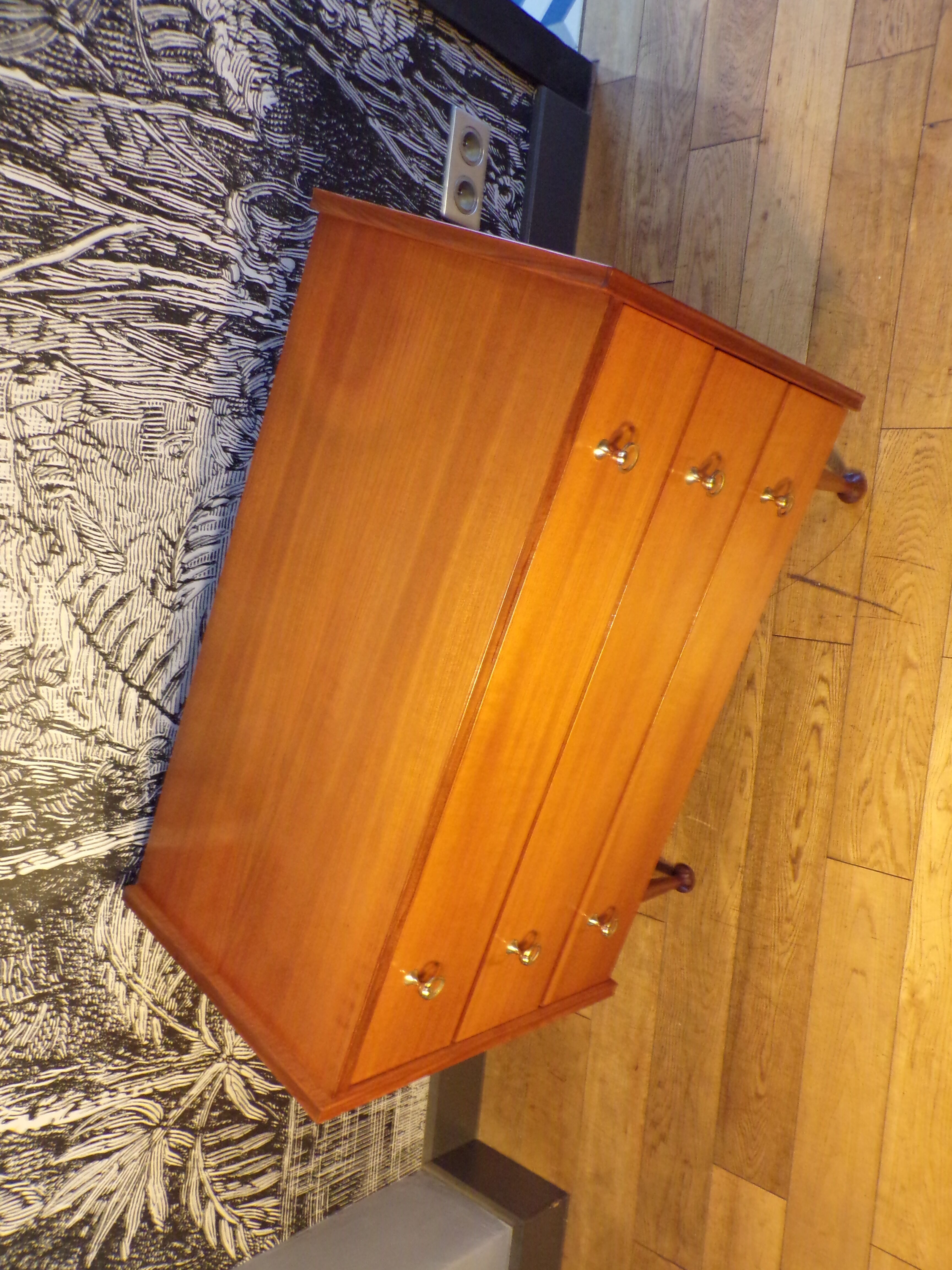 Scandinavian teak chest of drawers