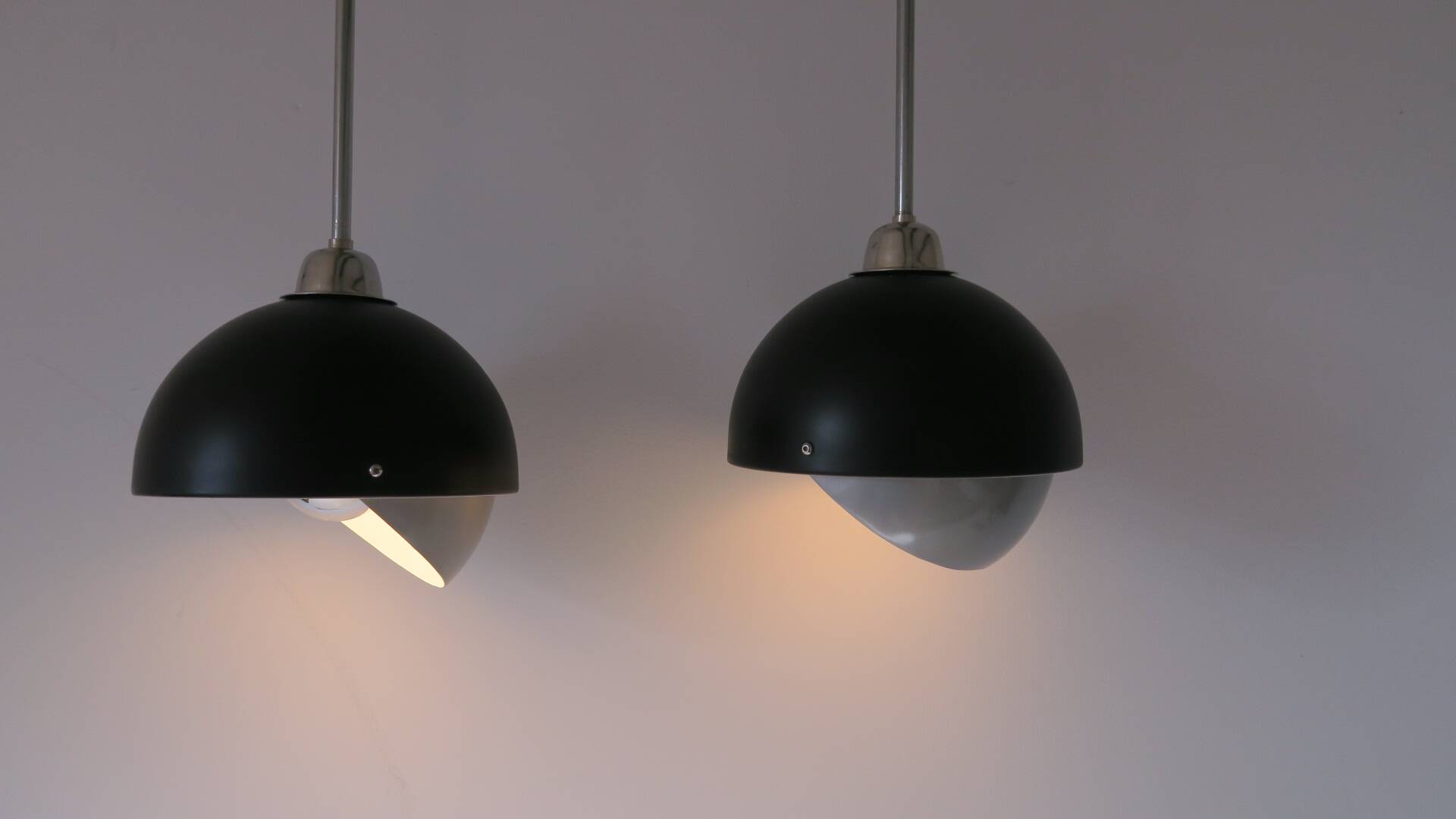 2 Dijkstra eclipse lamps, very rare. Dutch, 70s.