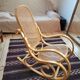 Rocking-chair en bois courbé et cannage