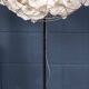 Lampadaire vintage en métal et papier allemande des années 20 par ingo maurer c.1990