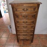Louis XV Style Weekly Chest in Solid Cherry Wood