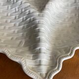 Ceramic compartmentalized leaf appetizer dish