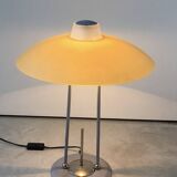 Glass and metal table lamp - Italian design 1990
