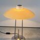 Glass and metal table lamp - Italian design 1990