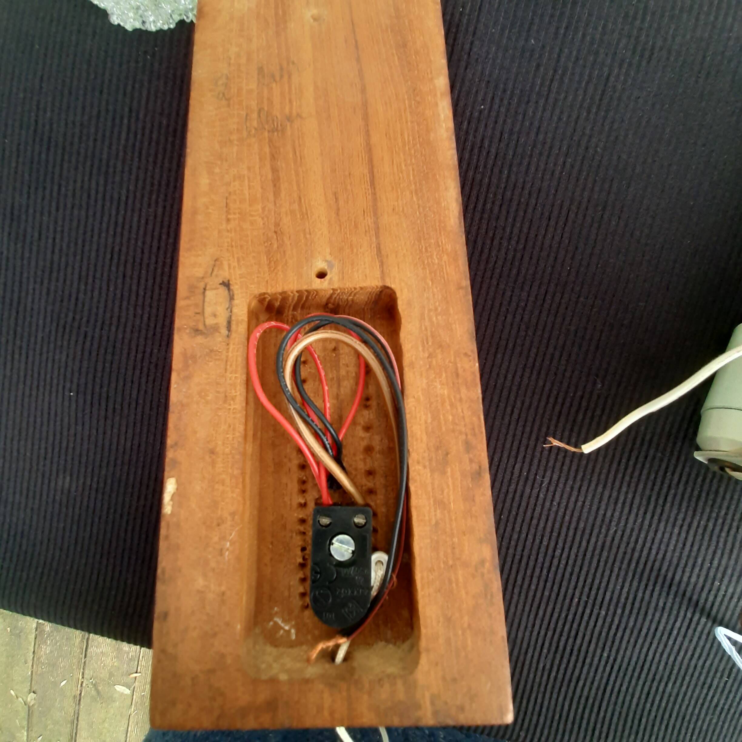 Pair of Scandinavian Perpex and teak wall lights