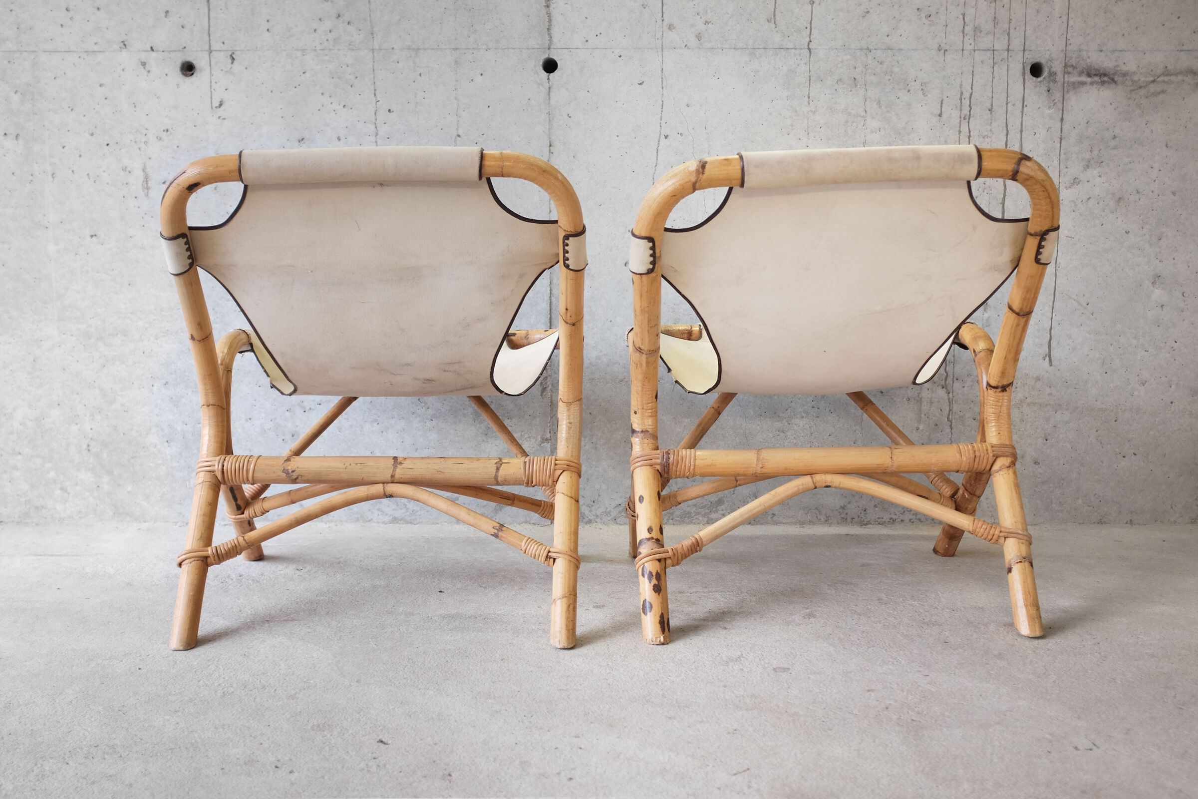 Pair of armchairs Rohe Noordwolde rattan, bamboo, 50